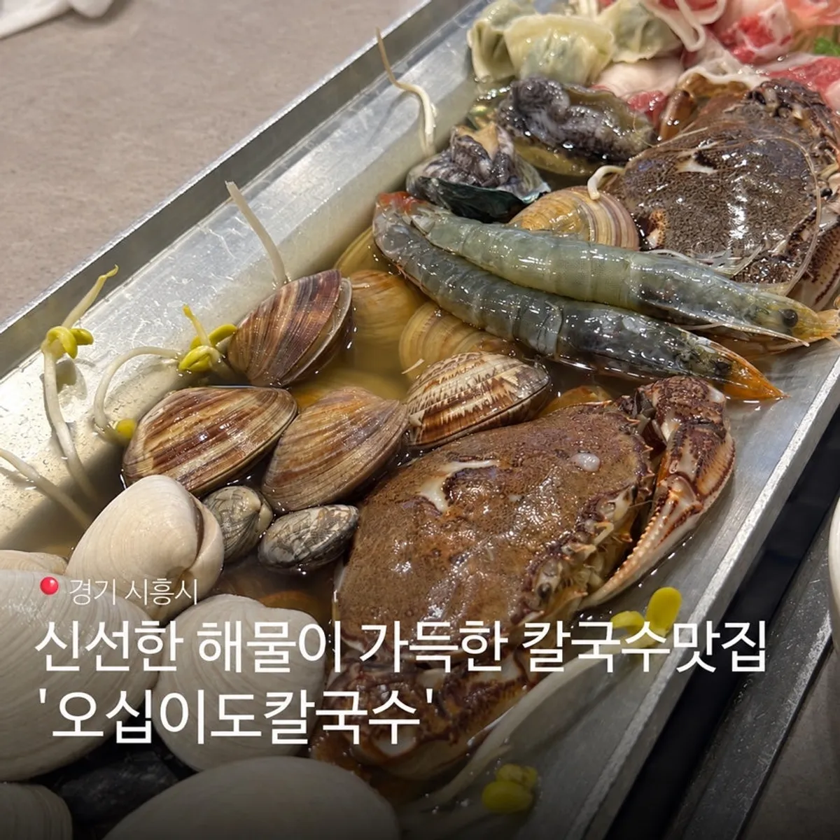 Signature photo of the seafood hot pot kalguksu at 52 Degree Kalguksu Oido Main Branch