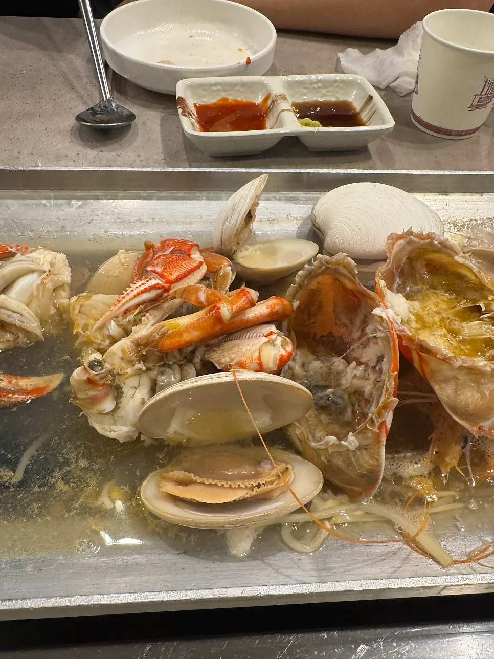 A springy piece of shabu-cooked octopus