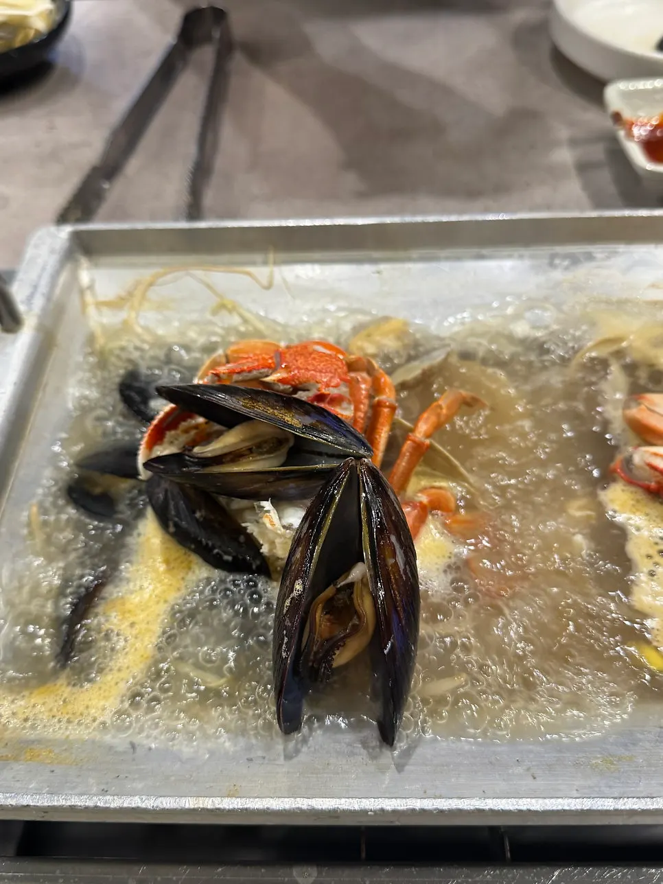 Two plump shrimp in the pot