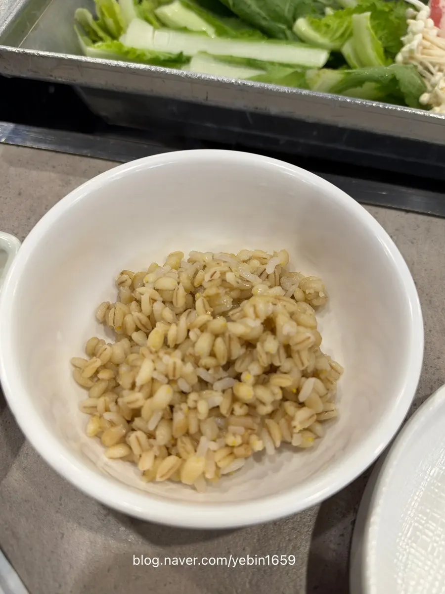 Barley rice served before the meal