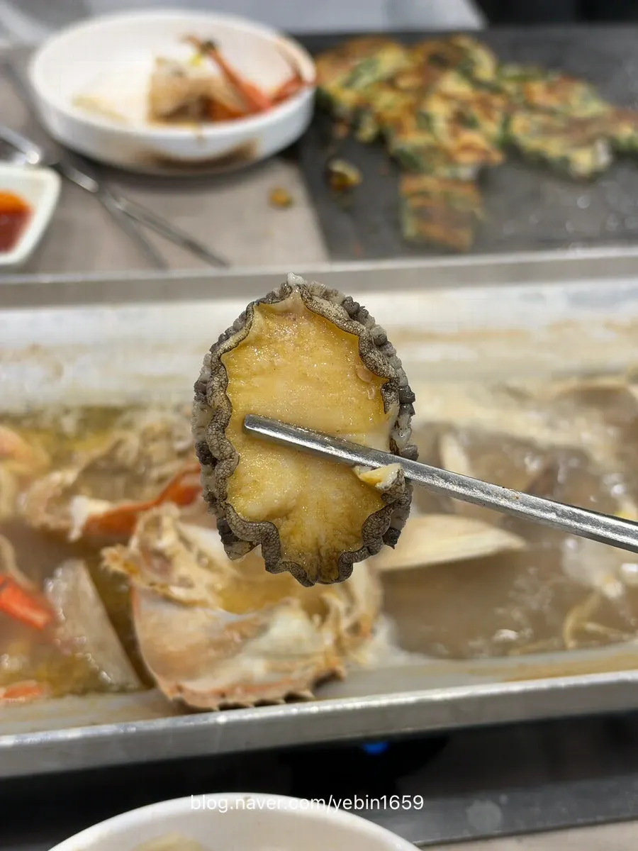 Large octopus legs and crab