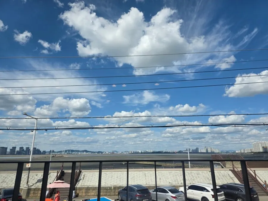 View of the Oido Sea from a window seat