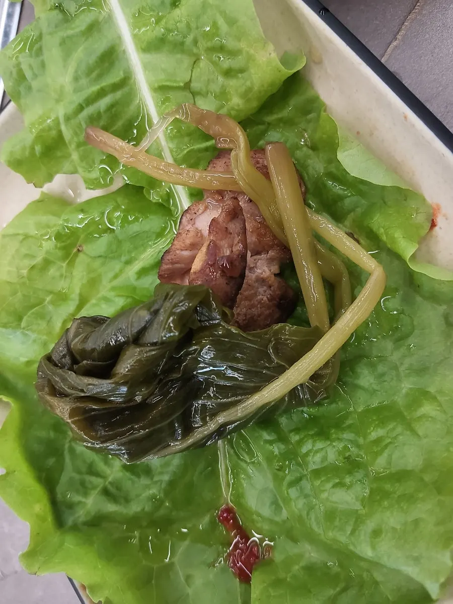잘 익은 두껍삼과 밑반찬