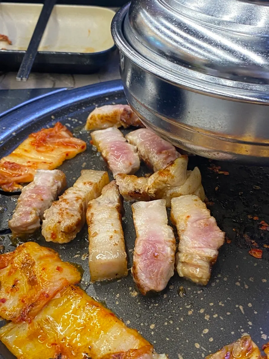 식사를 마친 오일내 테이블
