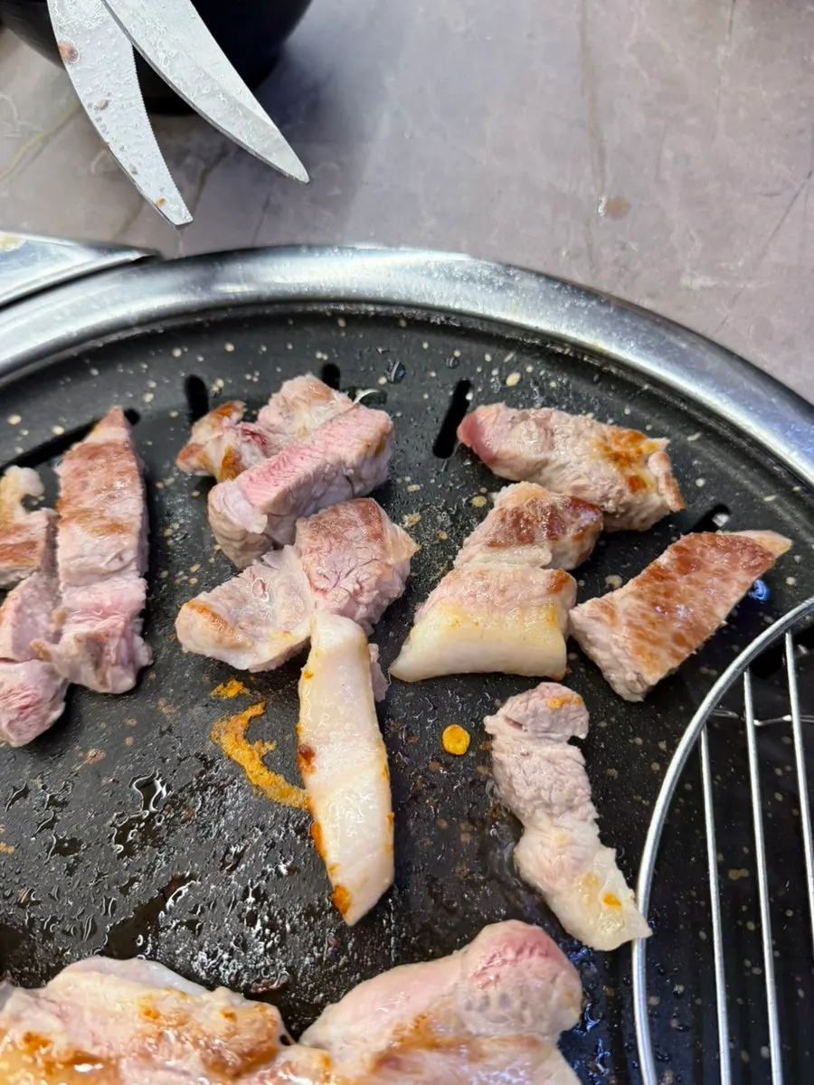 Plate of raw meat with a pig-shaped stamp