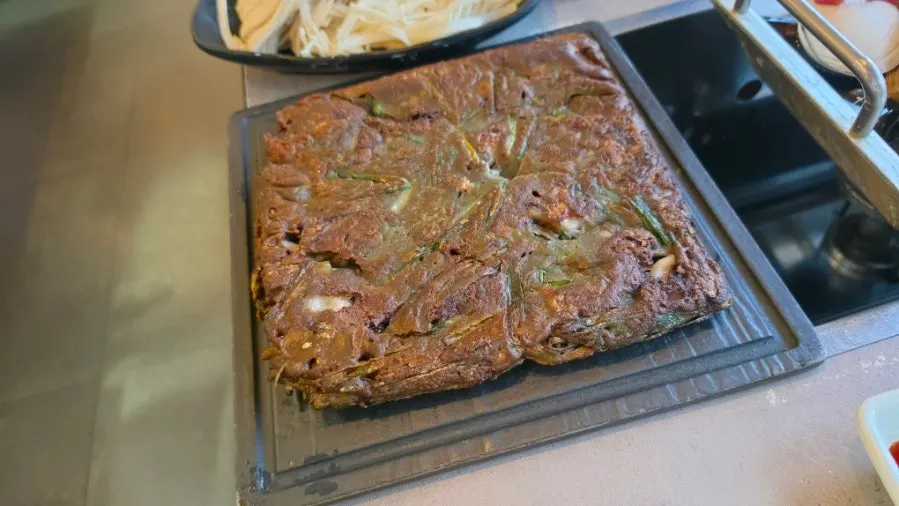 A plate of geomeong octopus pancake with octopus inside