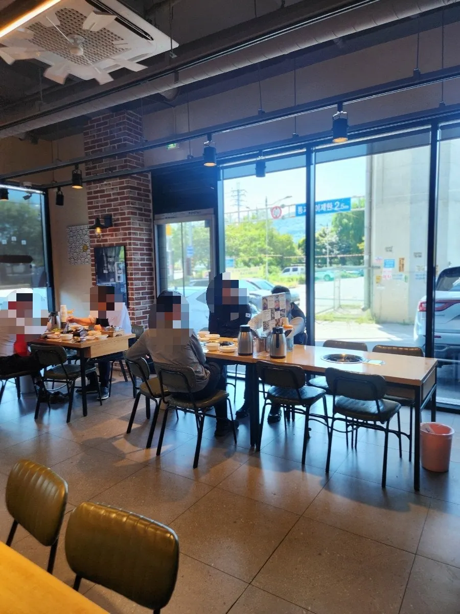 Interior with widely spaced tables