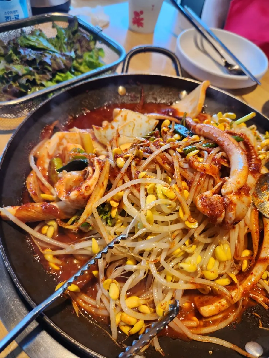 Squid duruchigi stew starting to boil