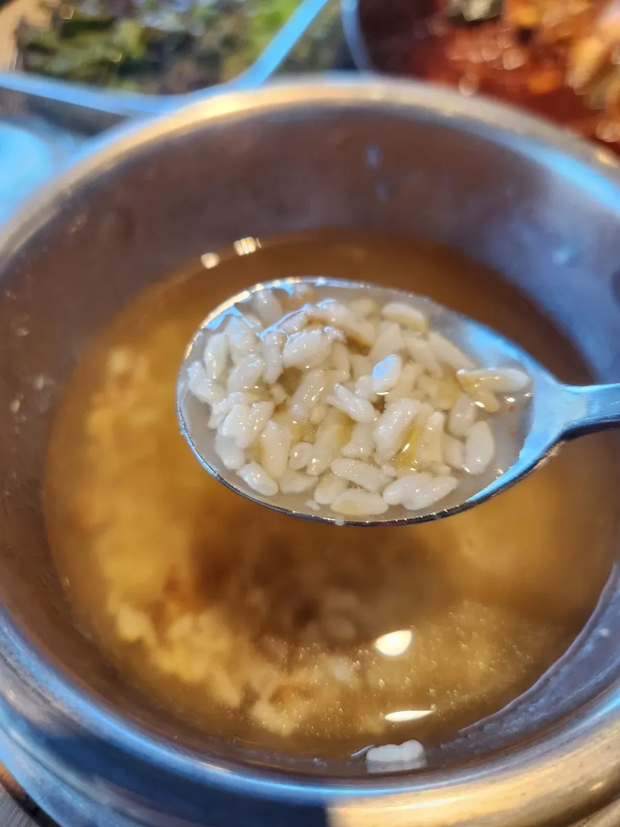 A bowl of nutty sungnyung scorched rice tea