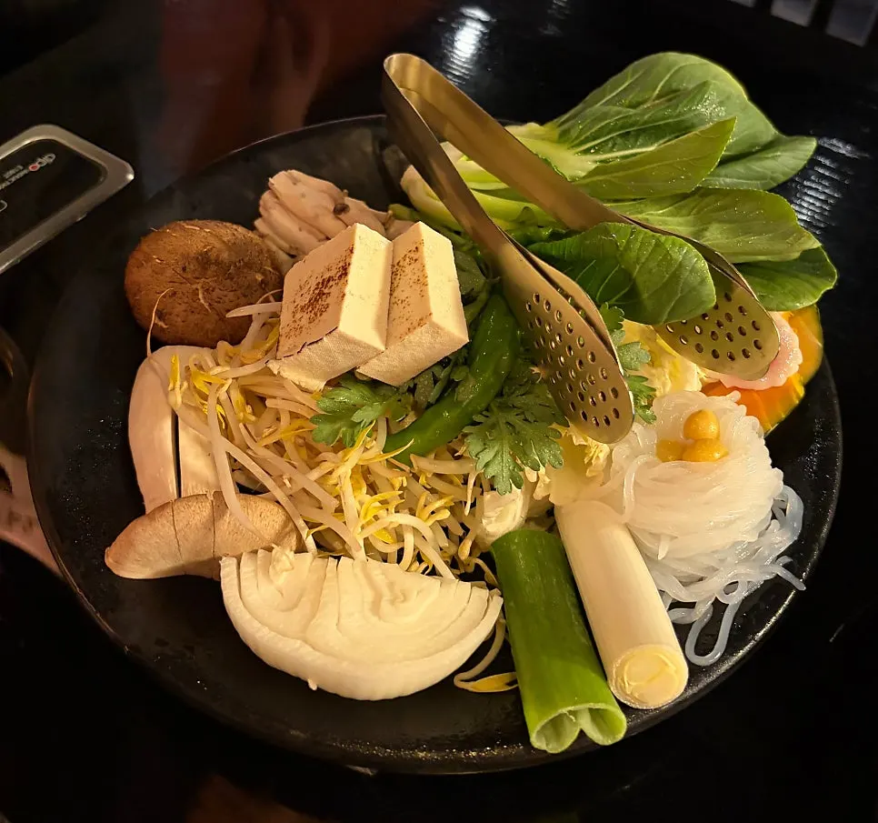 야채 무한 제공 스키야키 A세트 메뉴 안내