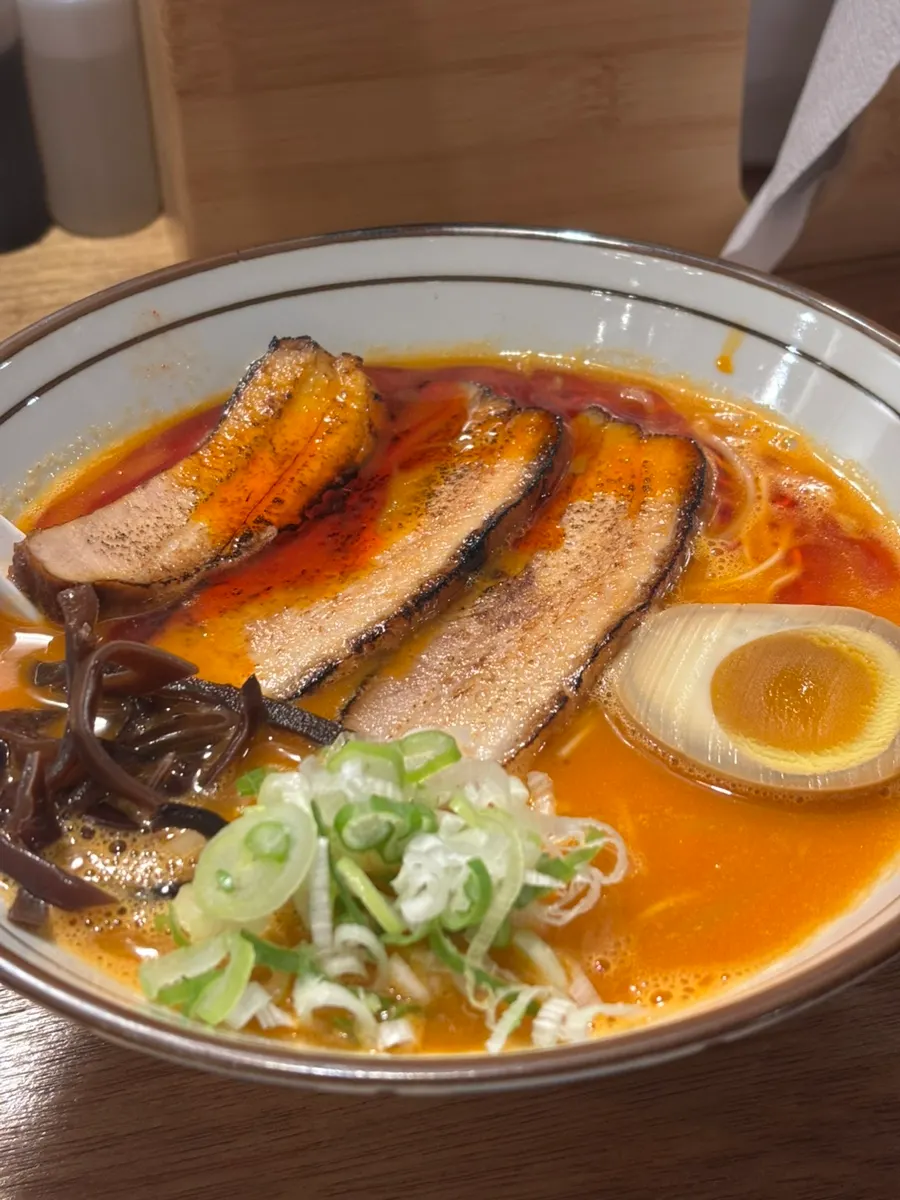 Charred chashu and ajitamago