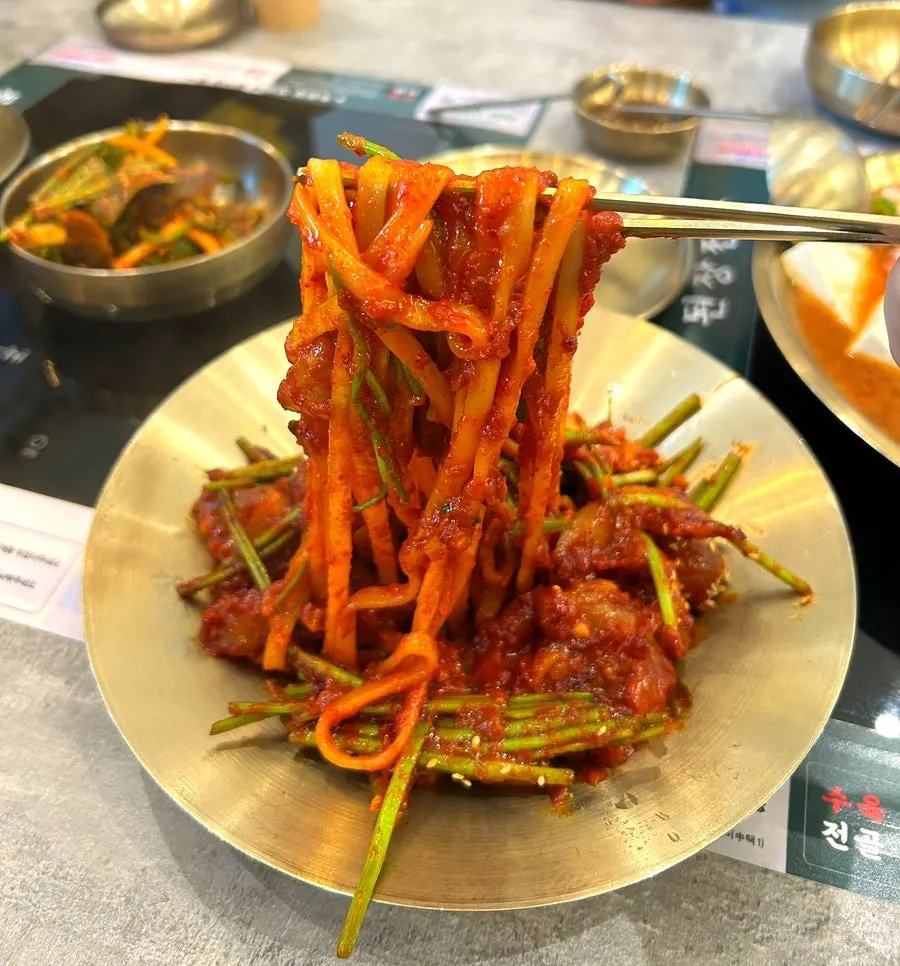 A plate of bulssuji stir-fry