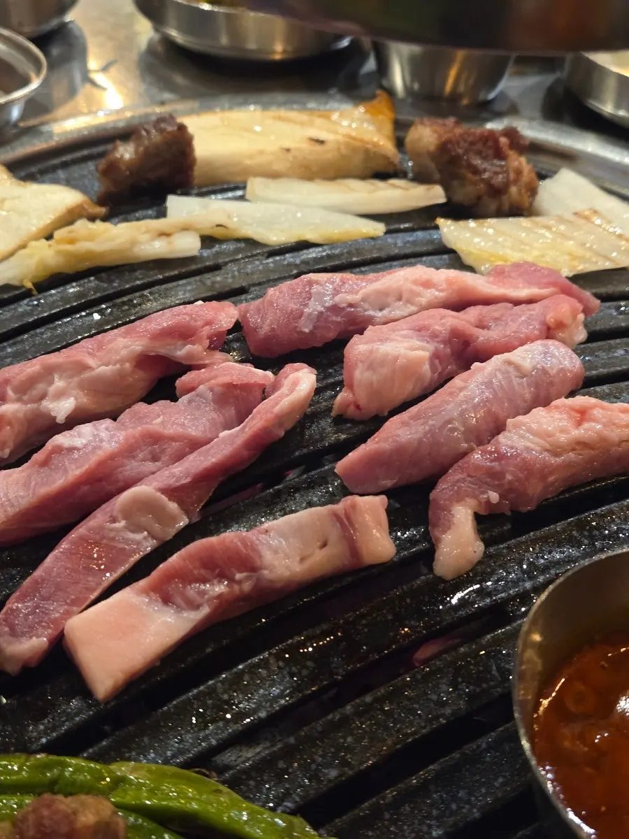 숯불에 굽는 늑간살