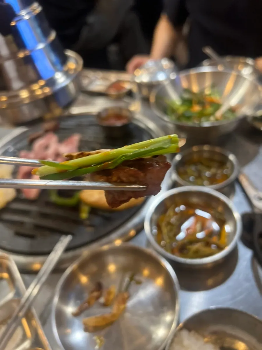 Barbecue restaurant dining table