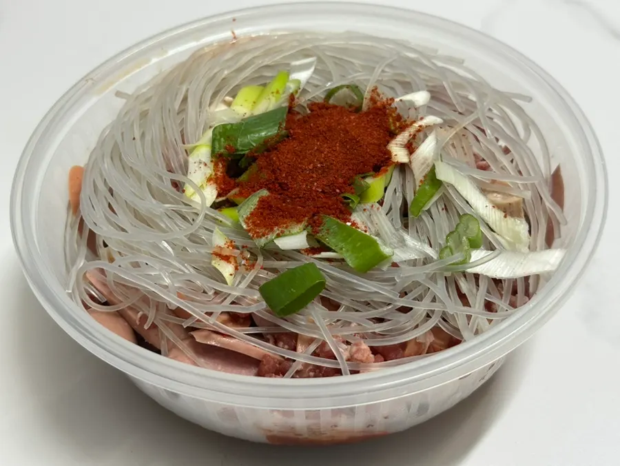 Packaged budae-jjigae components