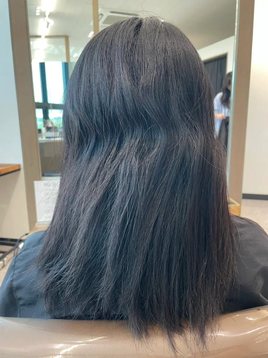 Finished hair styling at Hair Design Whur Ok-jeong Branch