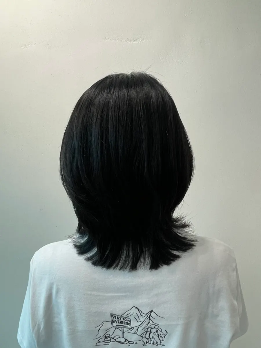 Hair prepared for cutting after treatment