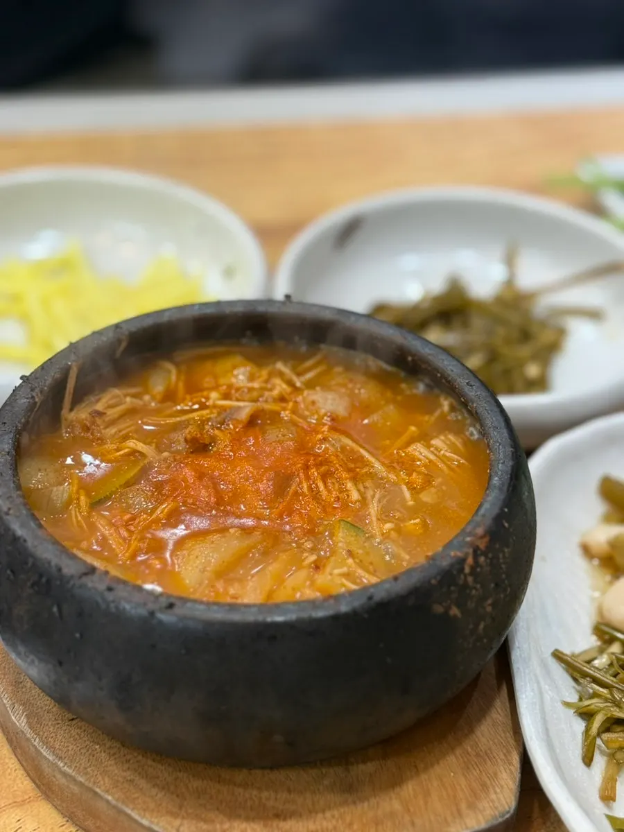 Chadol doenjang stew packed with meat