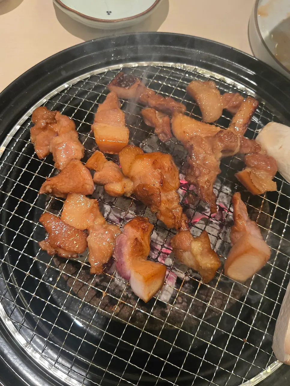 Close-up of browned, grilled kkodeulsal