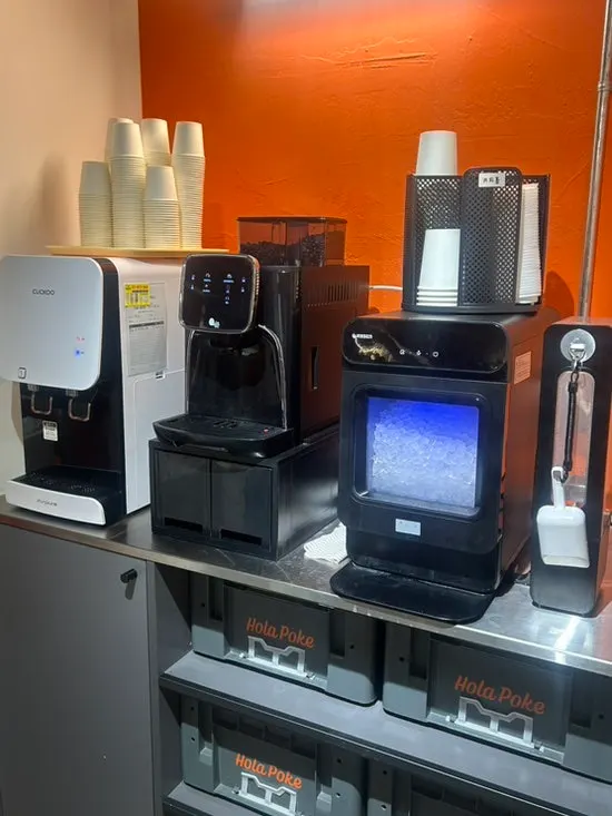 Self-serve water and ice bar