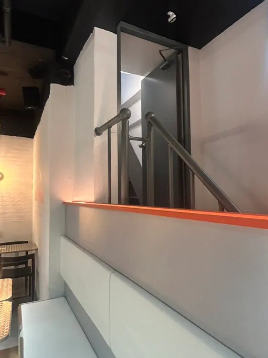 Passageway leading out of the restaurant after a meal