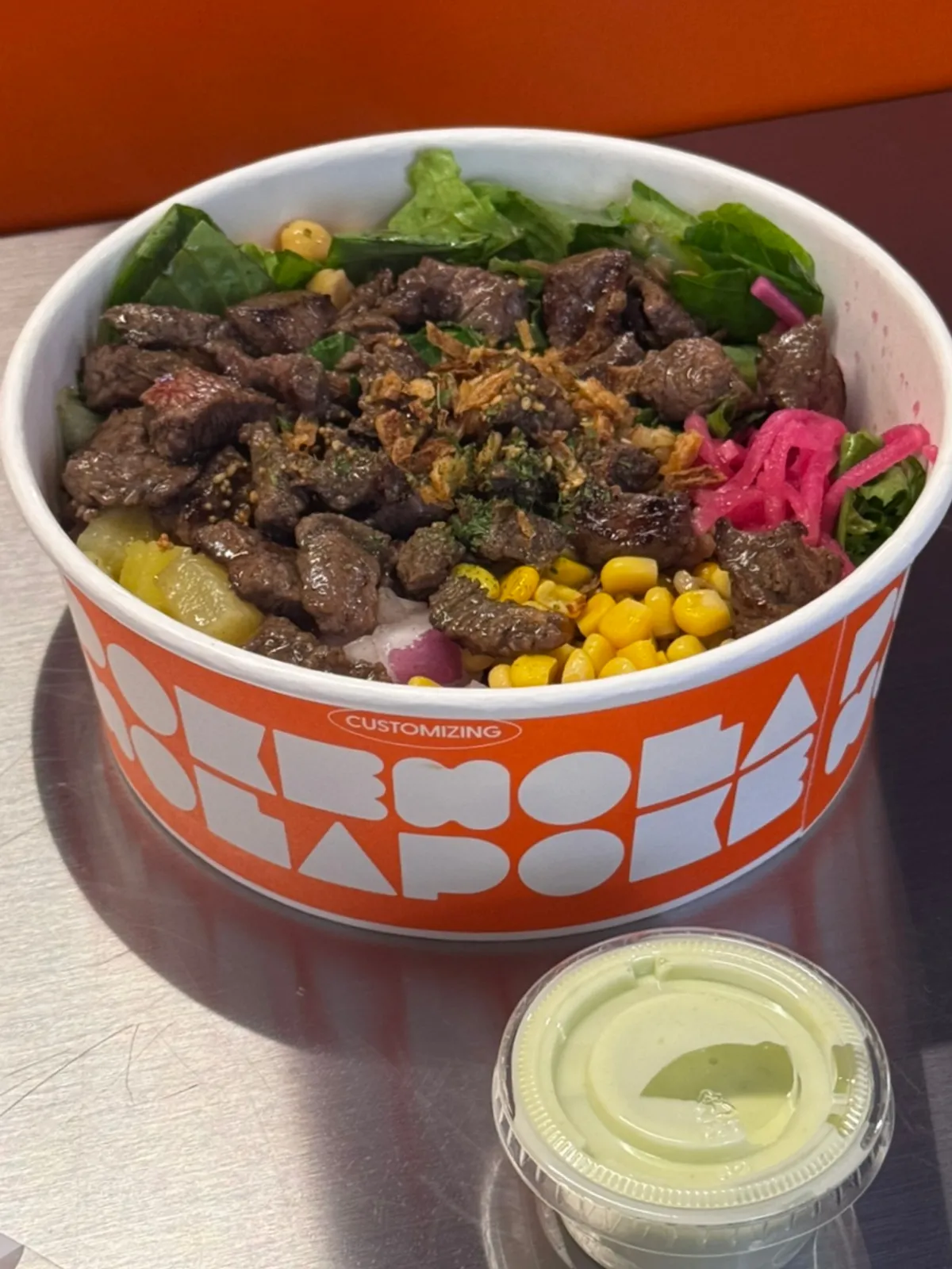 A bowl of poke at Olla Poke Seocho Gyodae Branch