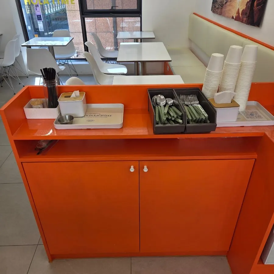 View of the store from a solo seat