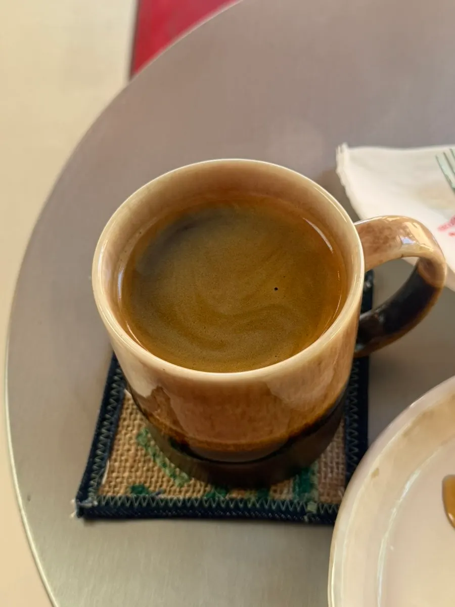 Drinks at Oldsse Seochon set on hanok-style coasters