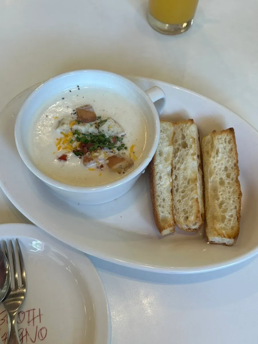 Tableware prepared alongside the set menu