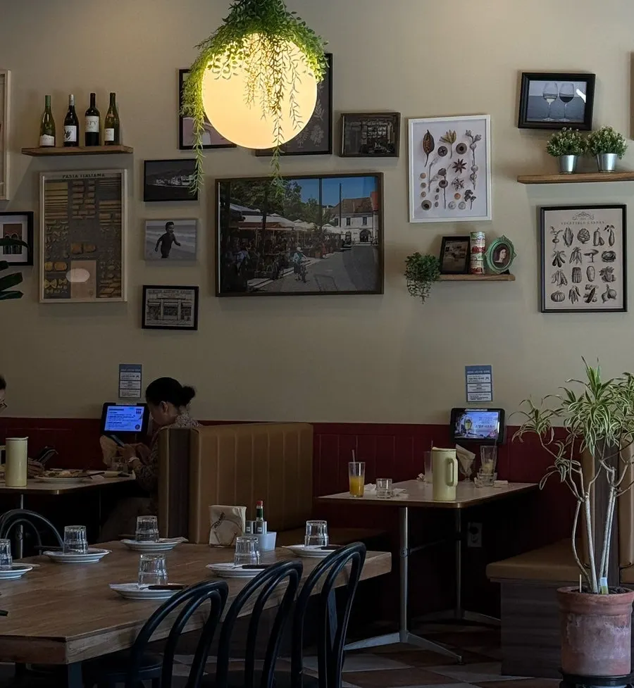 Interior that feels like an Italian restaurant