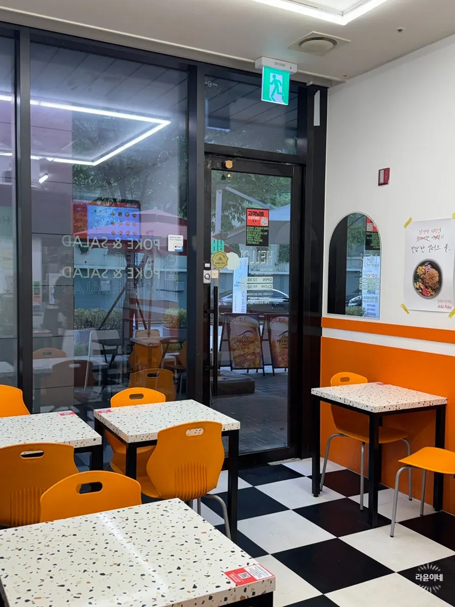 Stainless steel bar seats facing the kitchen