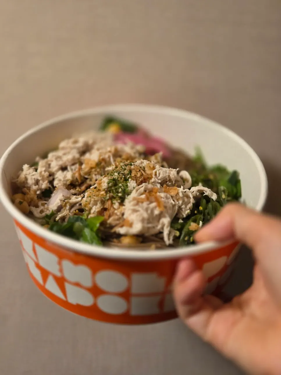 A bowl of Olla Poke chicken breast poke