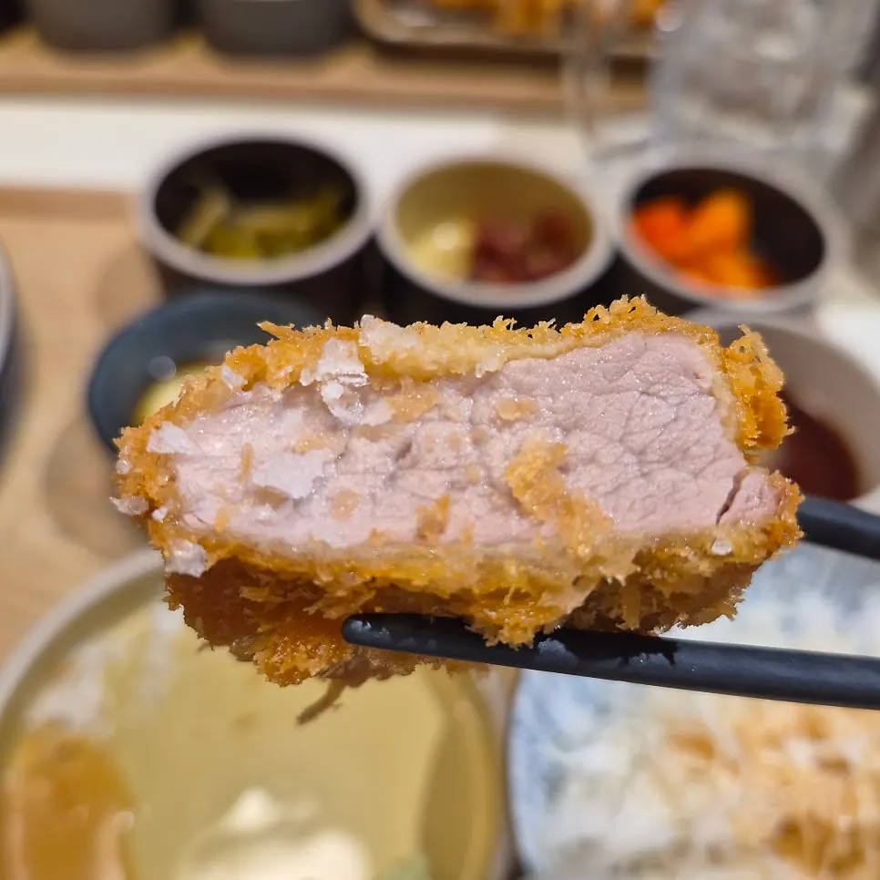 올림픽공원 가족 점심 숙성 등심카츠, 리애