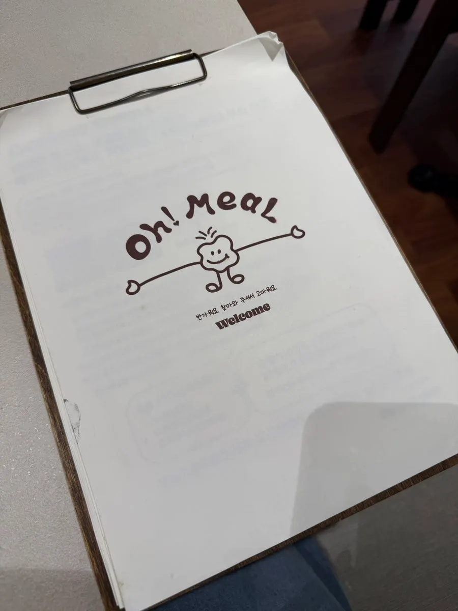 Menu board at Omil Hyehwa Daehangno