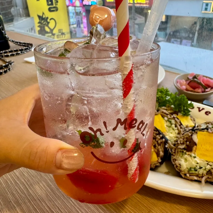 A sweet glass of cherry ade
