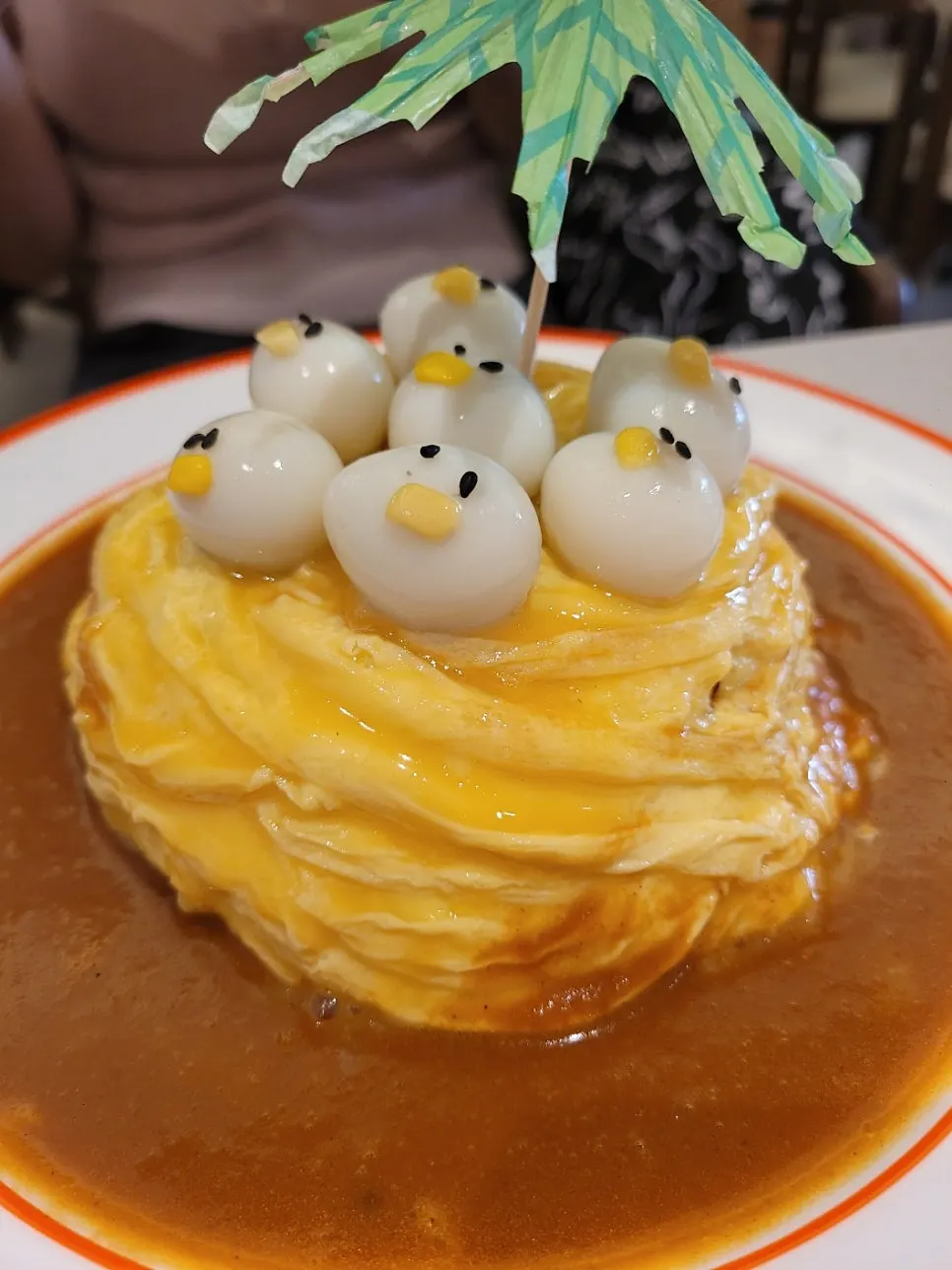バターが乗ったコチュジャンバターパスタ