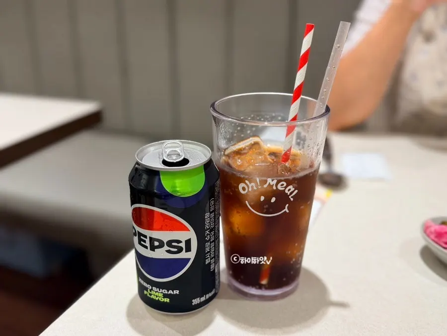 Cola served in a cute cup