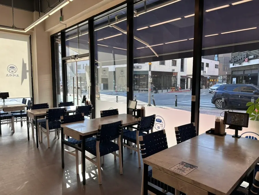 Seating area inside Omi Katsu