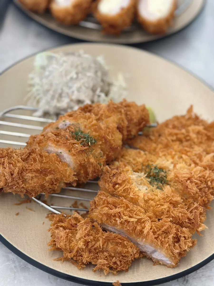 Thick tenderloin and loin katsu