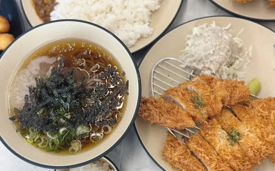 Cold soba set at Omi Katsu