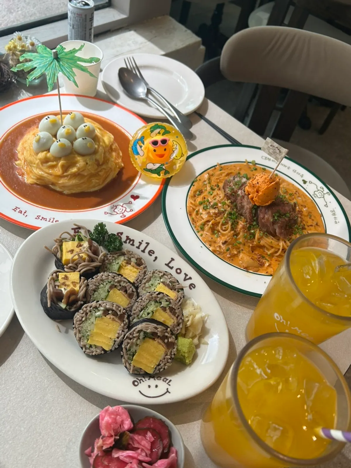 오밀 홍대 2인 세트메뉴 한 상 차림