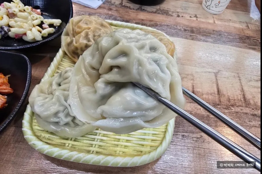 Handmade steamed dumpling with a tightly packed filling