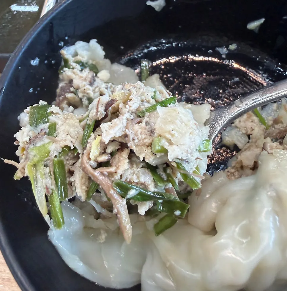 Mandu filling with bracken fern inside