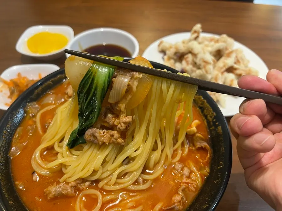 Bone-broth seafood jjampong packed with seafood and meat