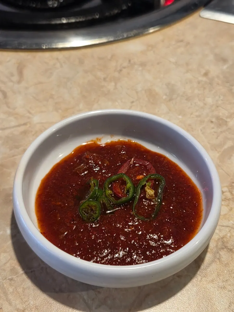 Complimentary side dishes served before the gopchang order