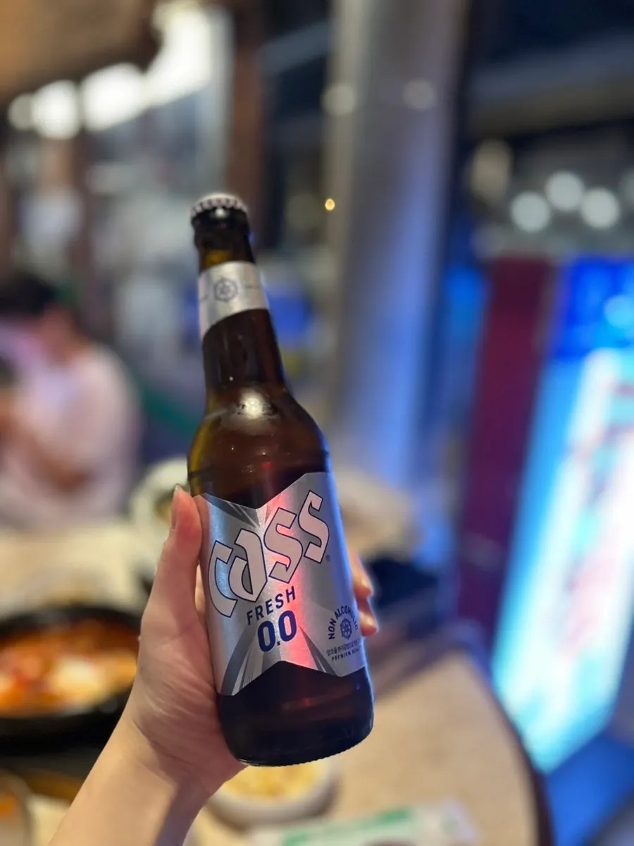 곱창과 함께 주문한 제로 맥주