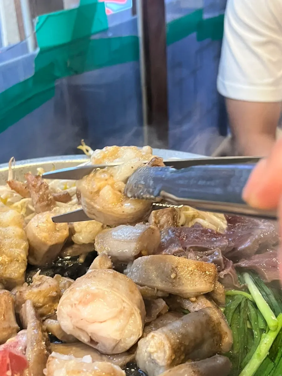 Close-up of grilled gopchang cuts