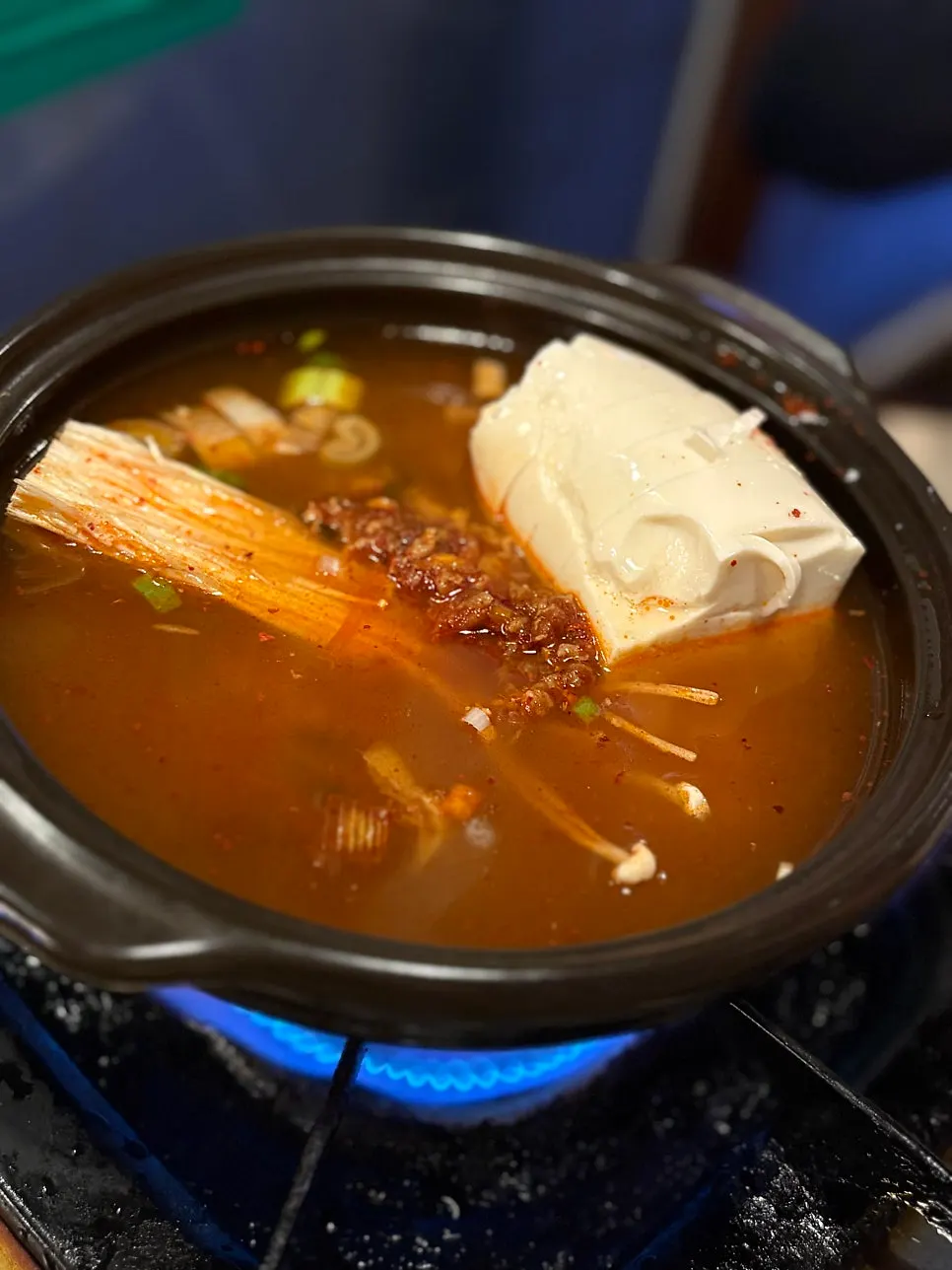 Standard spicy sundubu-jjigae side dish