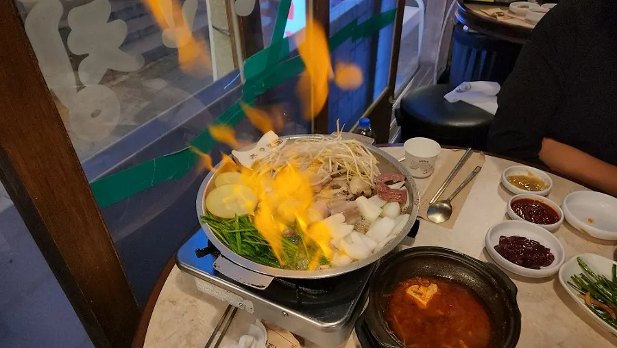 The gopchang fire show in progress
