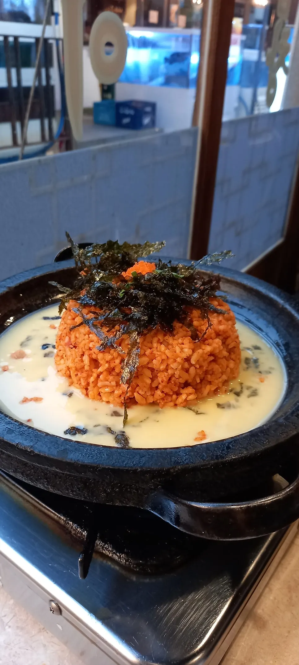 Fried rice from Omokgyo Gopchang, bigger than expected